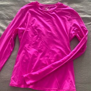 Skims Womens long sleeve hot pink shirt size M